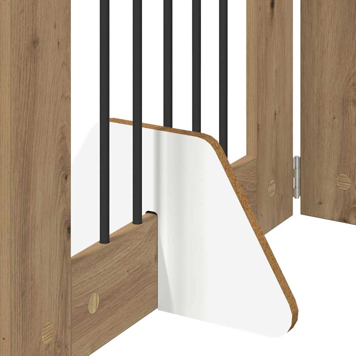 Sammenklappelig hundegitter med stativer - Billede 5