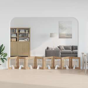 Skládací psí brána se stojany 8 pcs Dub artisan 60 cm