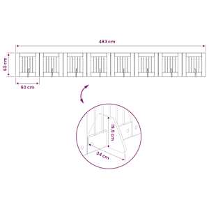 Skládací psí brána se stojany 8 pcs Dub artisan 60 cm - obrázek 9