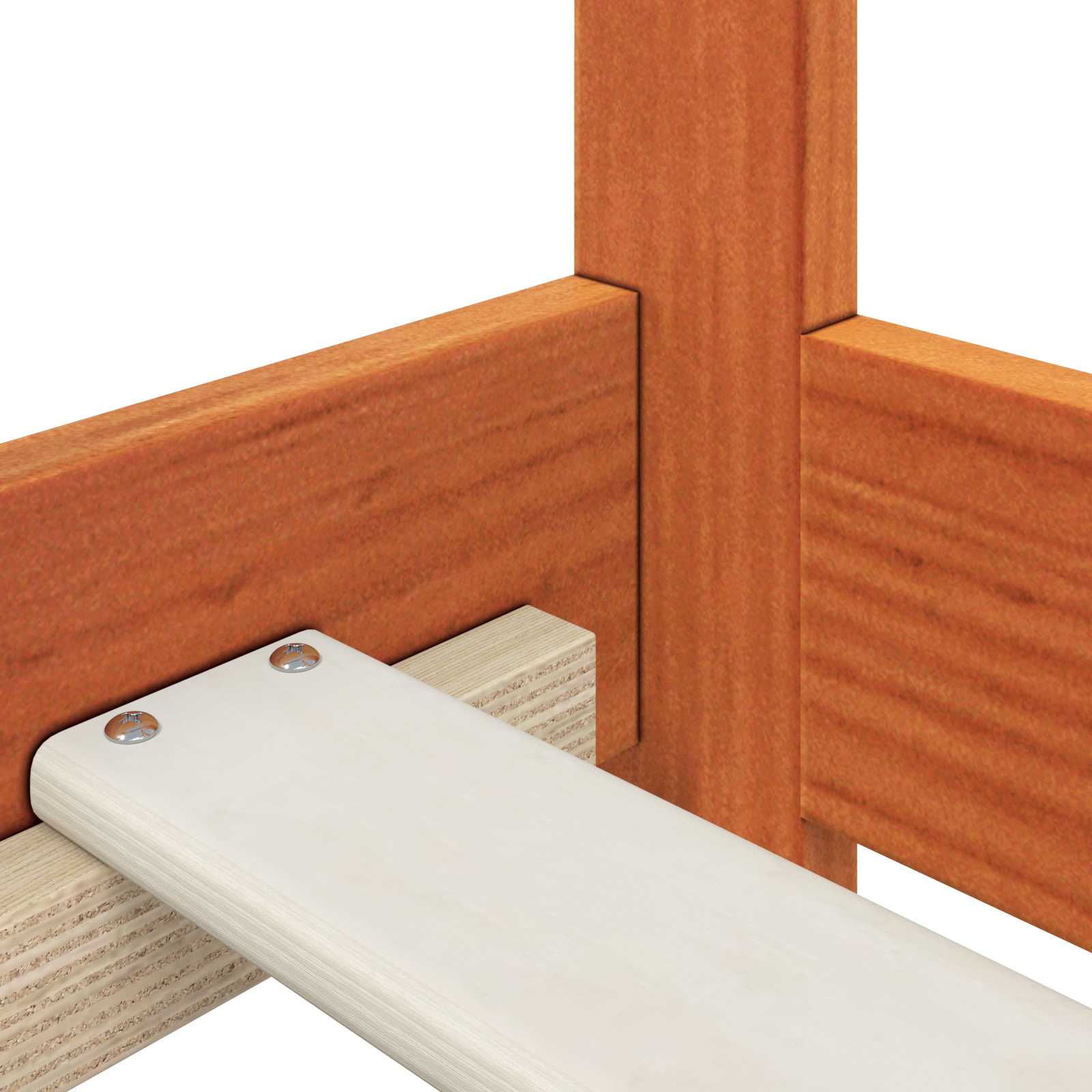 Konstrukcija postelje z vzglavjem Voskast rjav 90 x 190 cm - slika 6