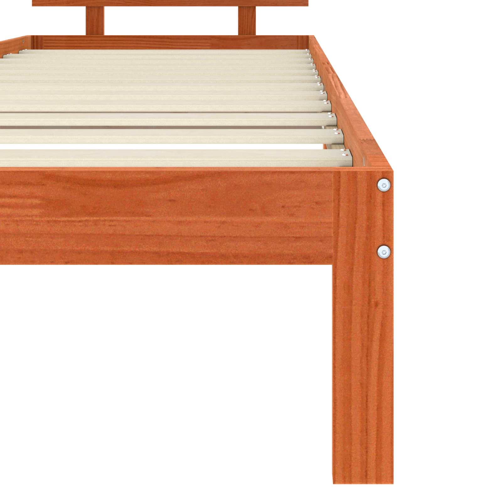 Bedframe met hoofdeinde Wasbruin 90 x 190 cm Massief grenenhout image 6