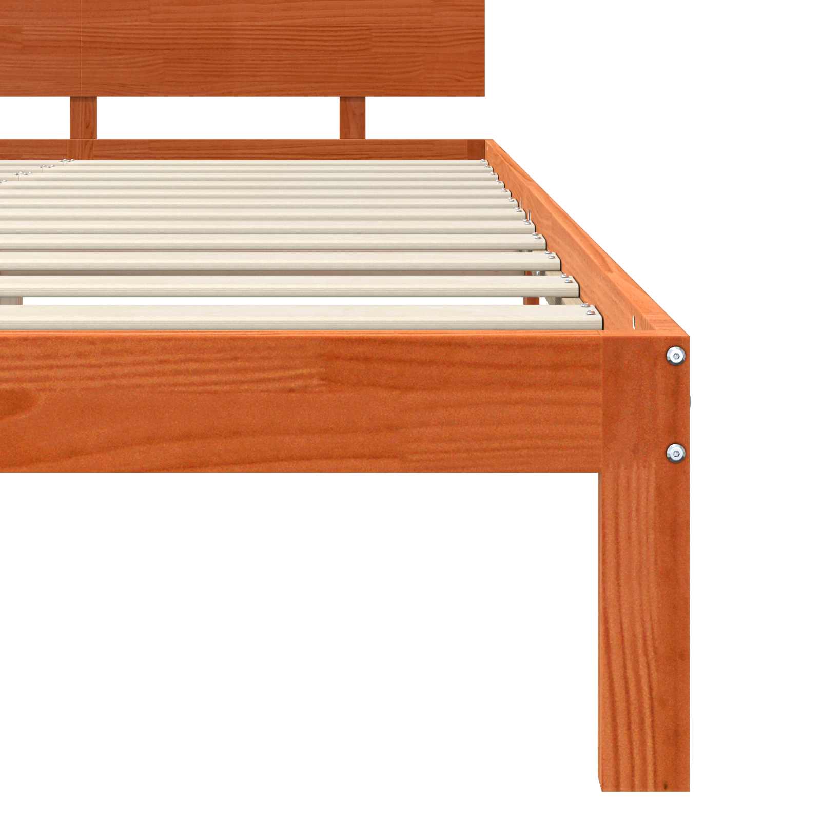 Bedframe Wasbruin 135 x 190 cm Massief grenenhout image 6