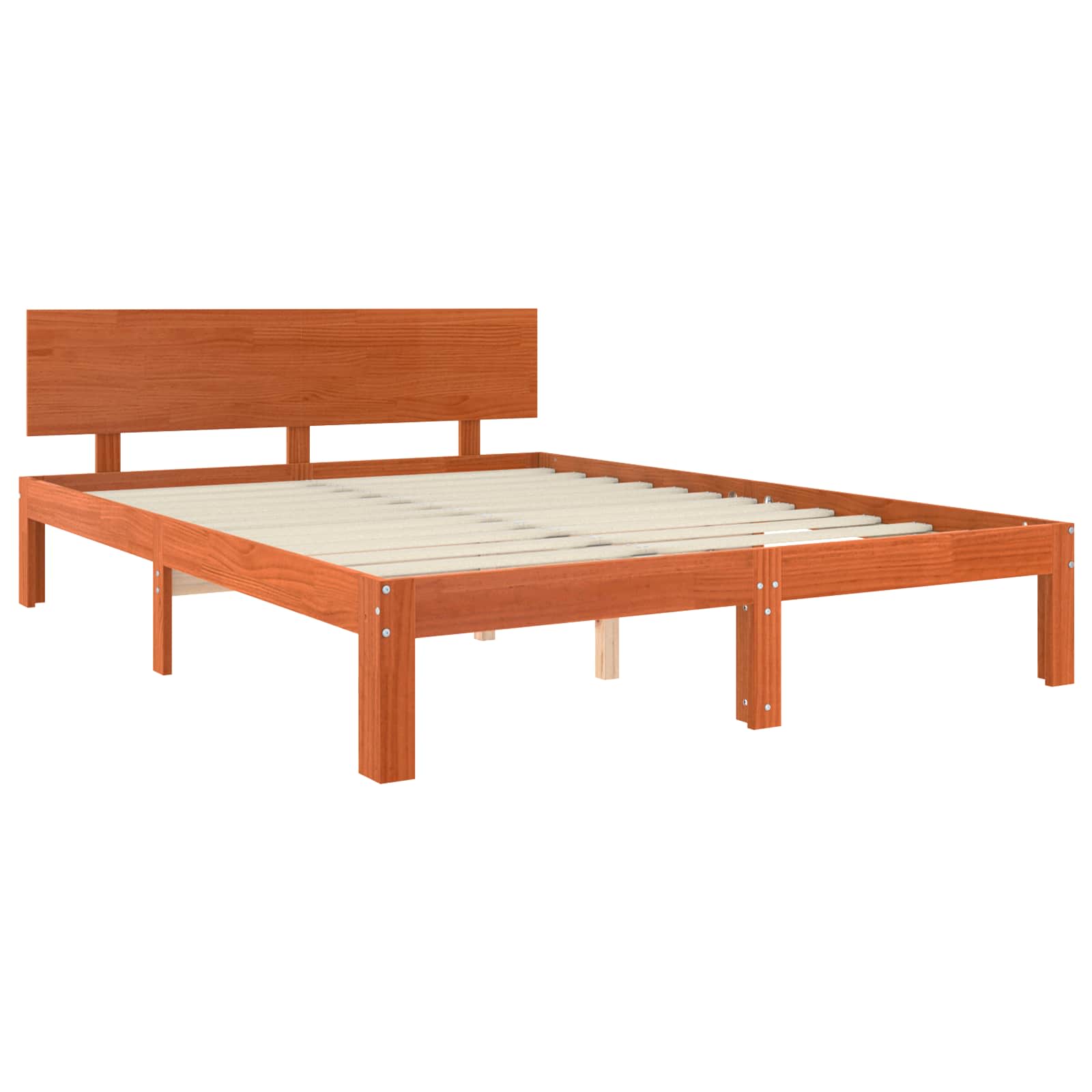Bedframe Wasbruin 135 x 190 cm Massief grenenhout image 3