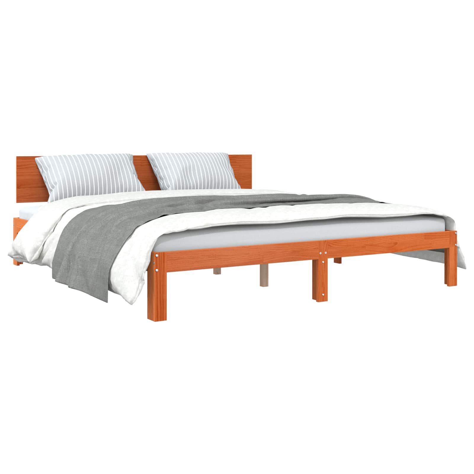 Bedframe Wasbruin 180 x 200 cm Massief grenenhout image 2