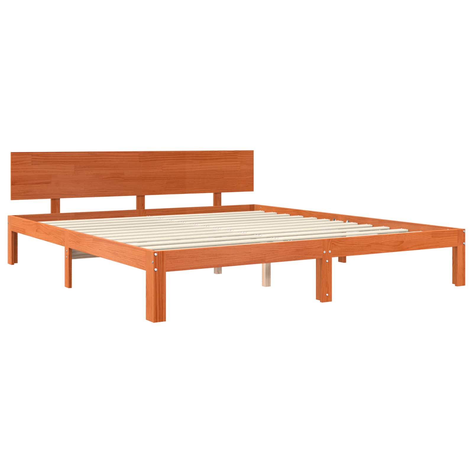 Bedframe Wasbruin 180 x 200 cm Massief grenenhout image 3