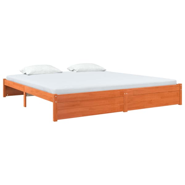 vidaXL Voodi raam Vahapruun 200 x 200 cm Kindel m&auml;nnipuidust