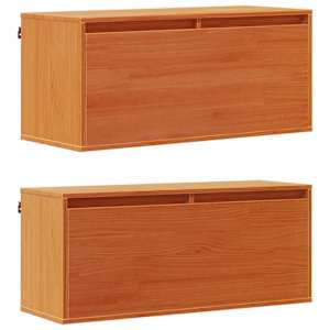 Nástěnná skříňka s policí 2 pcs Voskově hnědá 80 x 30 x 35 cm - obrázek 6