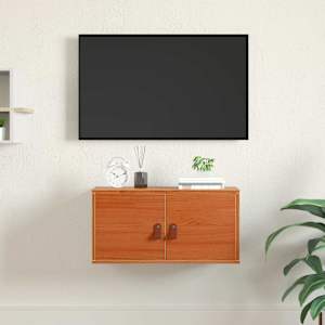 Omarica na steni s polico z vrati Voskast rjav 60 x 30 x 30 cm