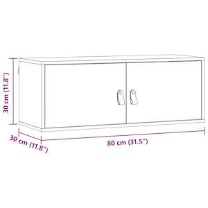 Nástěnná skříňka s policí 2 pcs Voskově hnědá 80 x 30 x 30 cm - obrázek 12