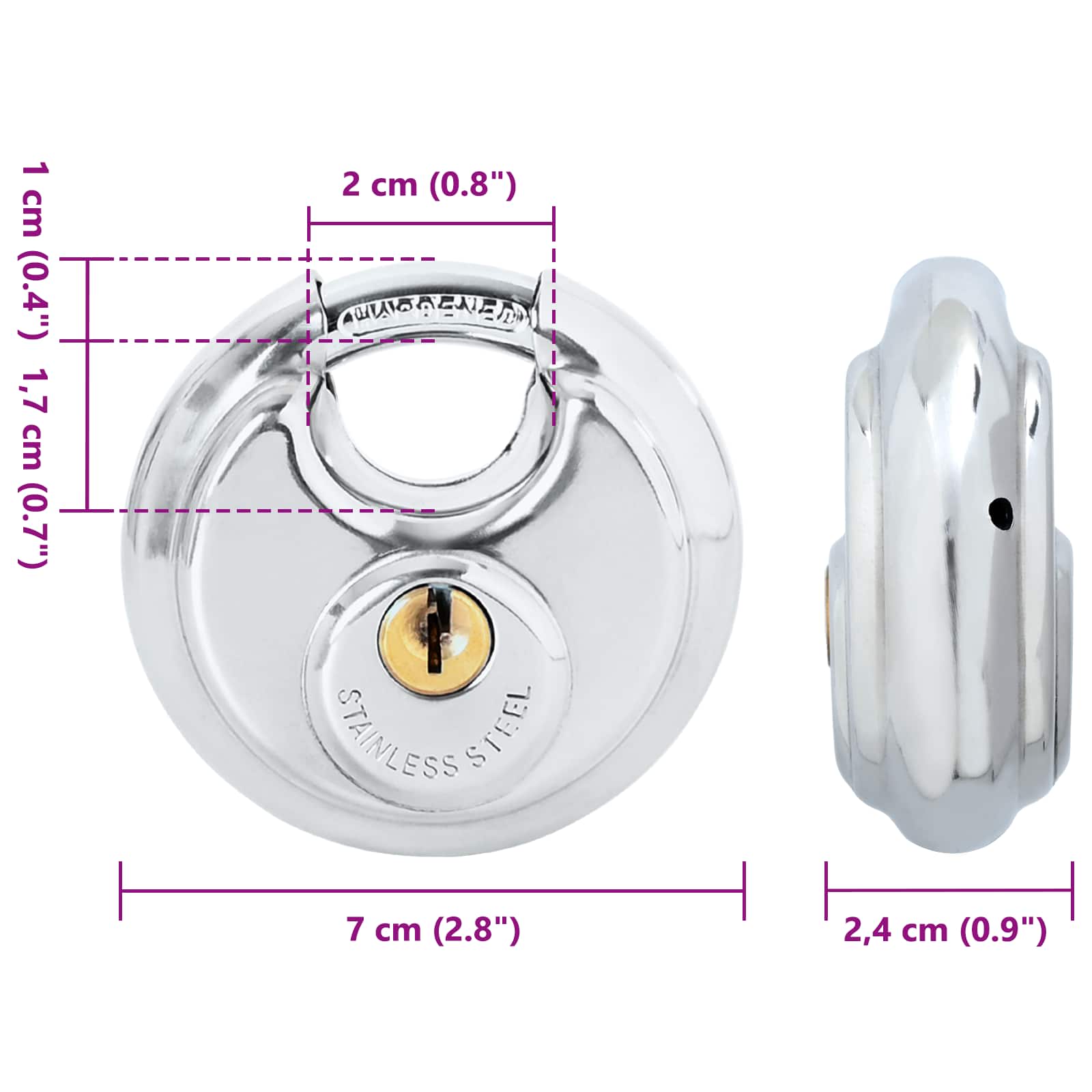 Zaključne ključavnice z ključi 12 pcs srebrna 7 x 2.4 x 7 cm - slika 9