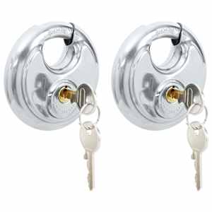 Zámky Discus s klíči 2 pcs Stříbrná 9 x 2.8 x 9 cm - obrázek 2