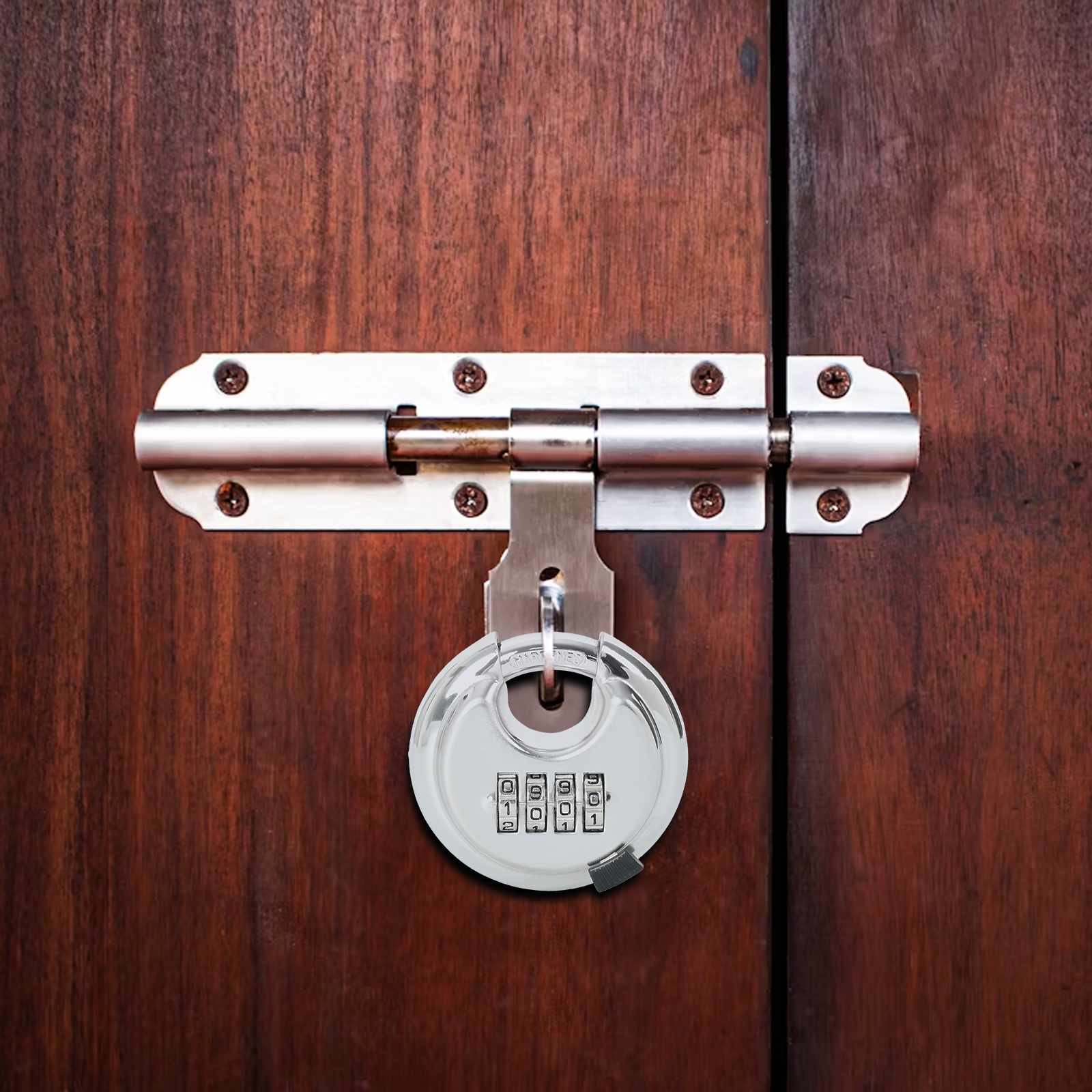 Discus Lock ar atslēgām 6 pcs Sudraba 7 x 2.3 x 7 cm