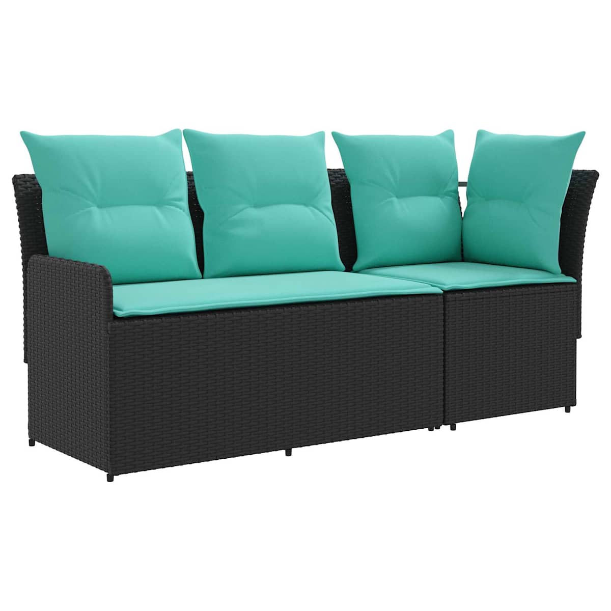 2 stk. Have Armstøtte Sofa med Hjørnesofa PE Rattan - Billede 2