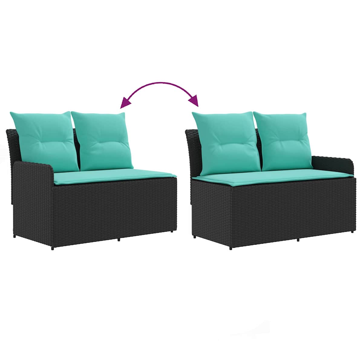 2 stk. Have Armstøtte Sofa med Hjørnesofa PE Rattan - Billede 9