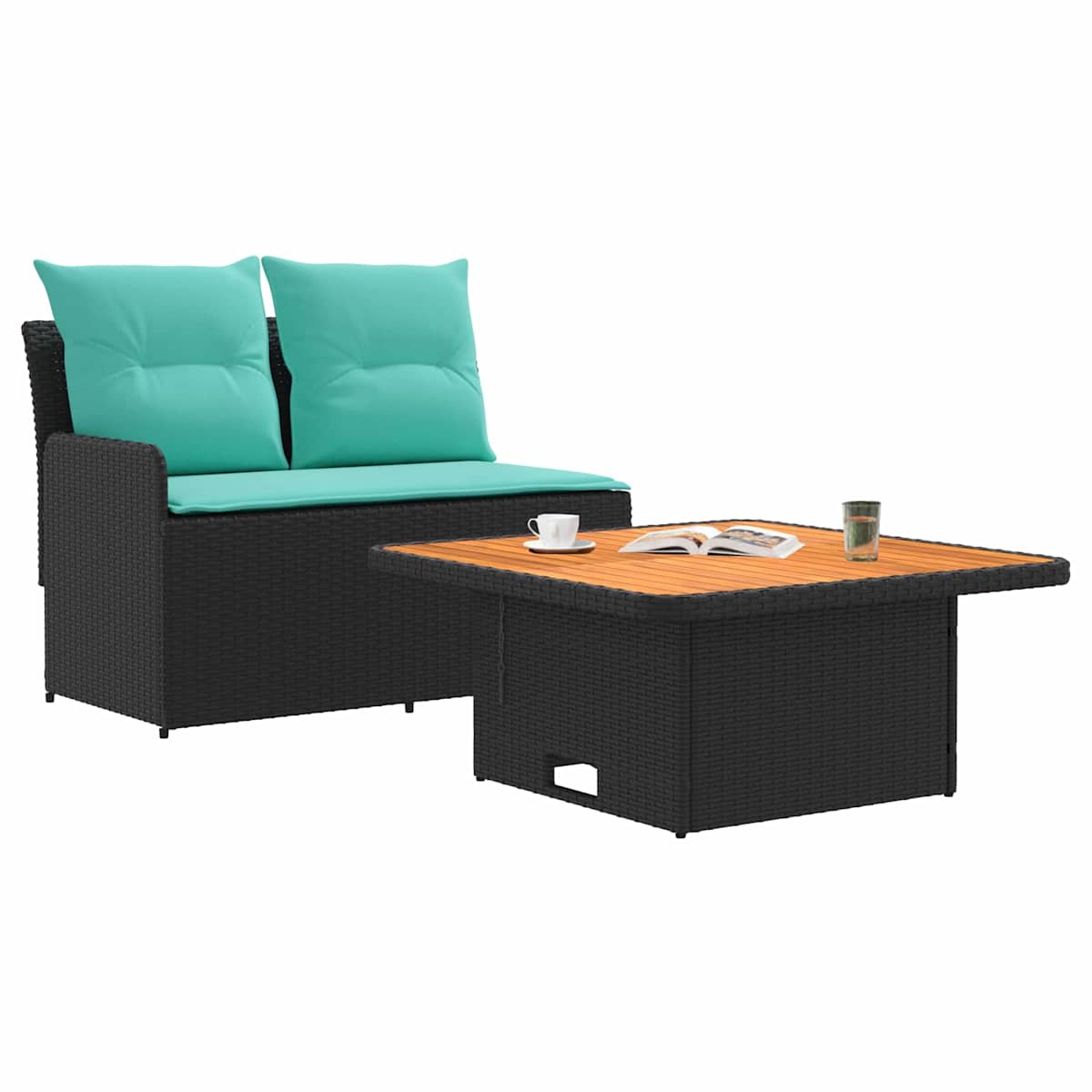Havearmstøtte sofa med løftbart bord 2 Stk - Billede 3