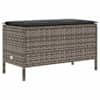 vidaXL Aia jalatoed padjaga Hall ja tumehall 80 x 38 x 45 cm PE rattan