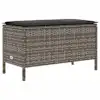 vidaXL Aia jalatoed padjaga Hall ja tumehall 80 x 38 x 45 cm PE rattan