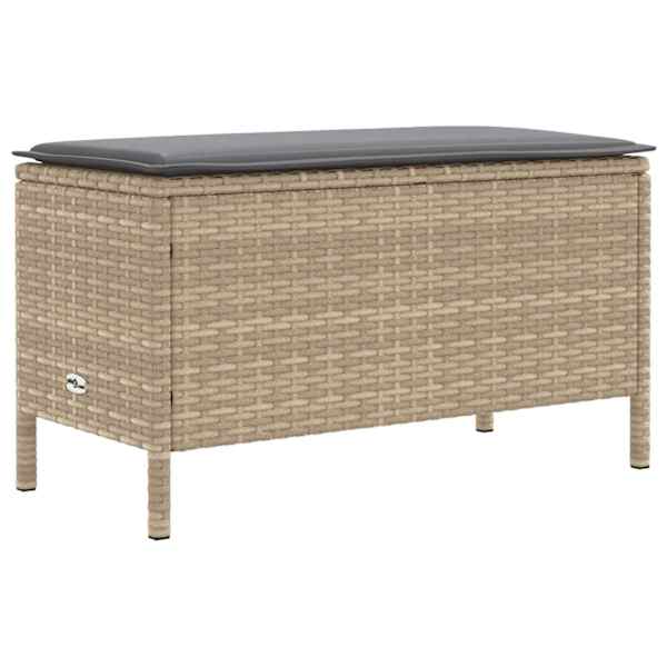 vidaXL Aia jalatoed Beež ja heledhall 80 x 38 x 42 cm PE rattan