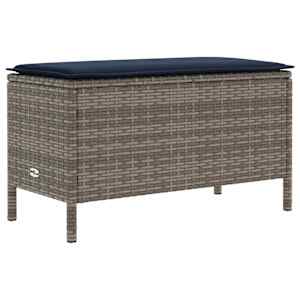 vidaXL Aia jalatoed Hall ja tumesinine 80 x 38 x 42 cm PE rattan