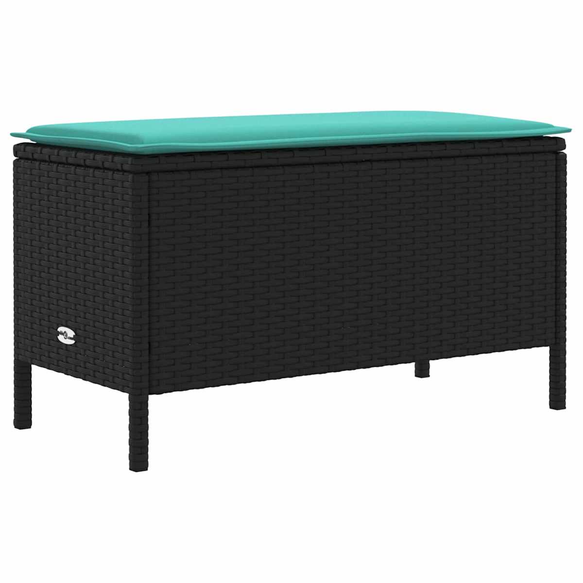 Havepuf med pude 80 x 38 x 42 cm PE Rattan