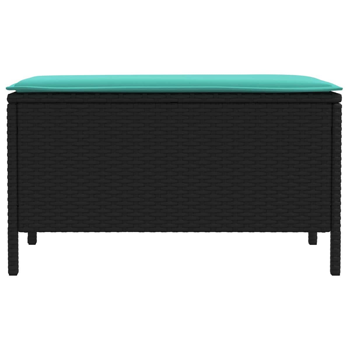 Havepuf med pude 80 x 38 x 42 cm PE Rattan - Billede 2