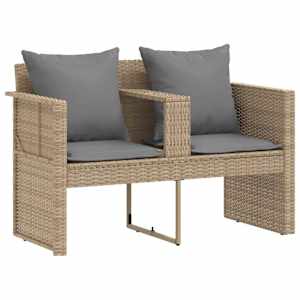 Zahradní sofa s polštářem 8 pcs Béžová a Světle šedá polyratan - obrázek 5