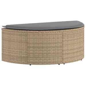 Zahradní sofa s polštářem 8 pcs Béžová a Světle šedá polyratan - obrázek 6