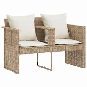 Zahradní sofa s polštářem 8 pcs Beige a krémová bílá polyratan - obrázek 5