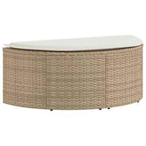 Zahradní sofa s polštářem 8 pcs Beige a krémová bílá polyratan - obrázek 6