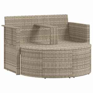 Zahradní sofa 8 pcs Světlá šedá a tmavá šedá polyratan - obrázek 4