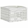 vidaXL 4-paneeline koera m&auml;nguaed 60 x 60 x 38 cm Plastmass Valge