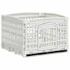 vidaXL 4-paneeline koera m&auml;nguaed 122 x 106,5 x 82 cm Plastmass Valge