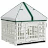 vidaXL 4-paneeline koera m&auml;nguplats katusega 122 x 106,5 x 82 cm Valge