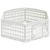 vidaXL 6 Paneeli Koera M&auml;nguaed 122 x 106,5 x 40 cm Plastmass Valge