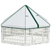 vidaXL 6 Paneeli Koera M&auml;nguaed 122 x 106,5 x 82 cm Plastmass Valge