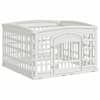 vidaXL 4-paneeline koera m&auml;nguaed 88 x 88 x 56 cm Plastmass Valge