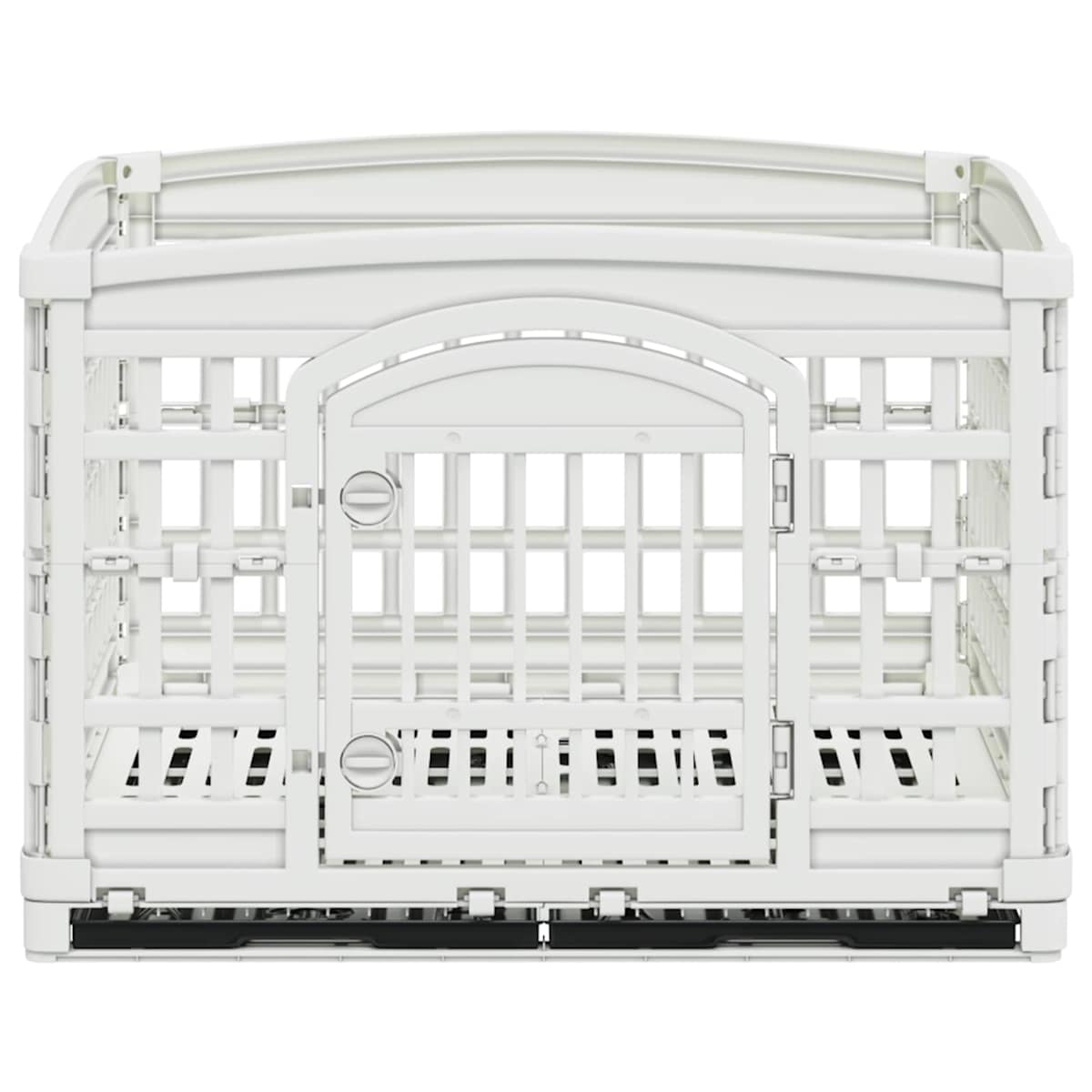 4-panelers hunde legegrind Plastik Hvid - Billede 5