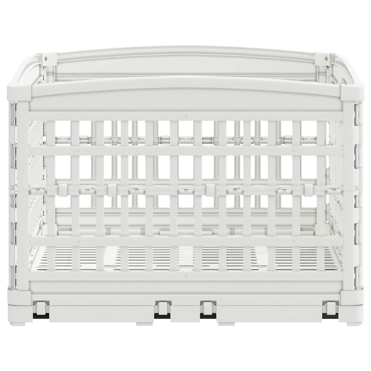 4-panelers hunde legegrind Plastik Hvid - Billede 6
