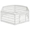 vidaXL 6 Paneeli Koera M&auml;nguaed 177,5 x 154,5 x 58 cm Plastmass Valge