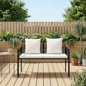 Zahradní lavičky 2 -Seater 116 x 56 x 75 cm polyratan - obrázek 3