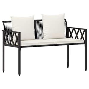 vidaXL V&auml;ljaistmed 2 -Seater 116 x 56 x 75 cm pol&uuml;rotang