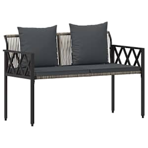vidaXL V&auml;ljaistmed 2 -Seater 116 x 56 x 75 cm pol&uuml;rotang