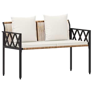 vidaXL V&auml;ljaistmed 2 -Seater 116 x 56 x 75 cm pol&uuml;rotang
