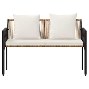 Zahradní lavičky 2 -Seater 116 x 56 x 75 cm polyratan - obrázek 5