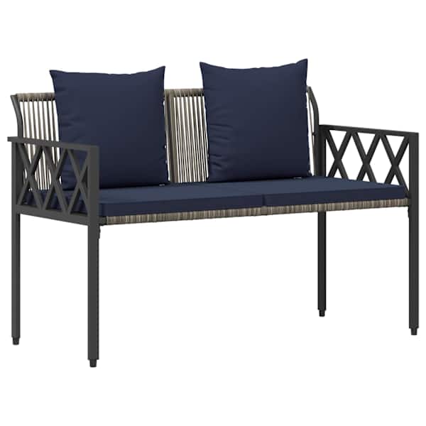 vidaXL V&auml;ljaistmed 2 -Seater 116 x 56 x 75 cm pol&uuml;rotang