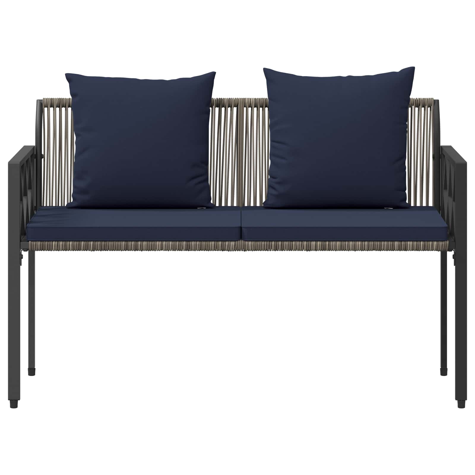 Ulkoilmapenkit 2 -Seater 116 x 56 x 75 cm polyrottinki - Image 5