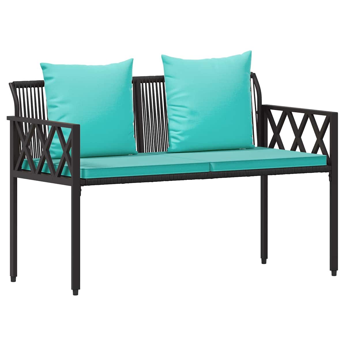 Udendørs bænke 2 -Seater 116 x 56 x 75 cm polyrattan - Billede 2