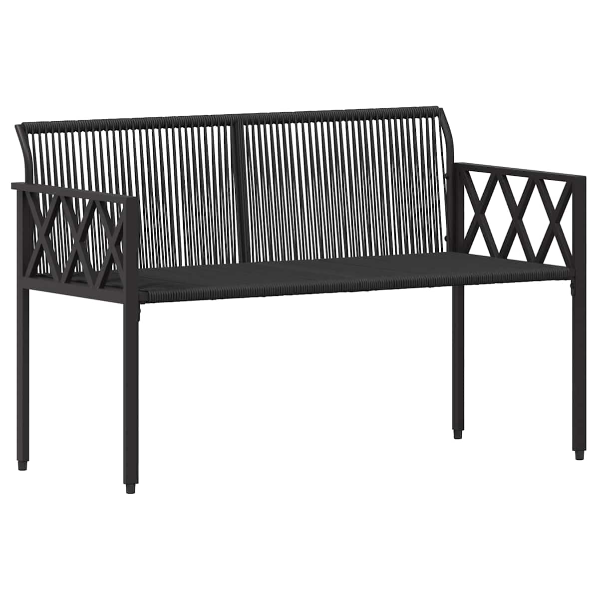 Udendørs bænke 2 -Seater 116 x 56 x 75 cm polyrattan - Billede 4