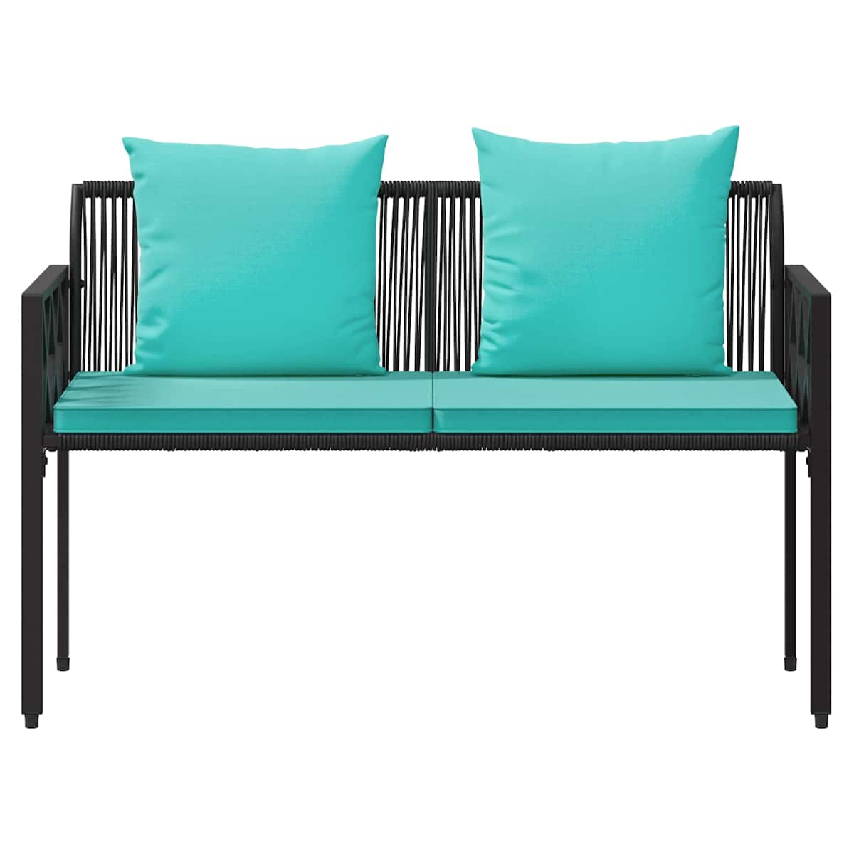 Udendørs bænke 2 -Seater 116 x 56 x 75 cm polyrattan - Billede 5