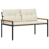 vidaXL V&auml;libank 2 -Seater 116 x 67,5 x 72 cm pol&uuml;rotang Kreemvalge